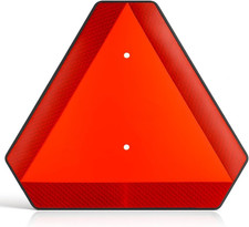 Slow Moving Vehicle Safety Sign,Slow Moving Vehicle Triangle Sign,Plastic 14"X16