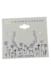 LC Lauren Conrad Women's Silver Plated Cubic Zirconia NWT