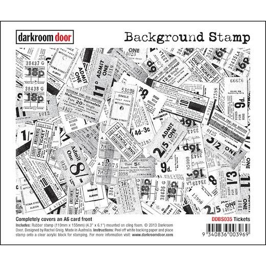 Darkroom Door Background Cling Rubber Stamp - DDBS035 Tickets