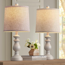 Traditional Table Lamp Set of 2, Rustic Farmhouse Table Lamps for Living Room...