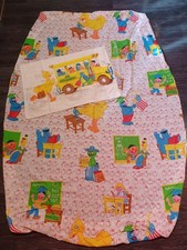 Sesame Street School Twin Bed Fitted Sheet And Pillowcase