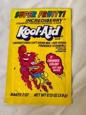 RARE Vintage 1990's Kool Aid Super Fruity INCREDIBERRY Soft Drink Mix Unopened