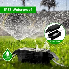 Small Outdoor Electrical Box Waterproof W/Detachable Shield Covers, IP55 Exte...