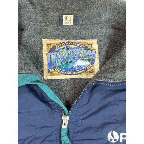 Vintage Polaris Dunbrooke Upstream Jacket Mens Large Navy Blue Fleece Lined Zip image 3