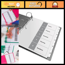 Customizable Index Tab Dividers for 3 Ring Binders - 1-5 Sets, Table of Contents