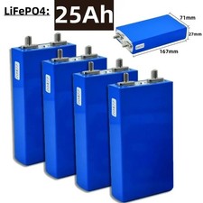 3.2V 25Ah Verified Rechargeable Battery Cell LiFePO4 Phosphate Deep Cycles