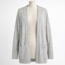 Wilfred Alpaca Wool Open Front Cardigan Size XS Gray Minimalist Luxury Longline