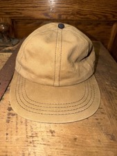 Vintage Fossil Tan Baseball Hat Minimalist 100% Cotton Adjustable Made in USA