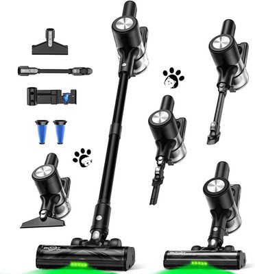 Cordless Vacuum Cleaner for Home, 55Kpa Powerful Suction, Self-Standing Stick Va