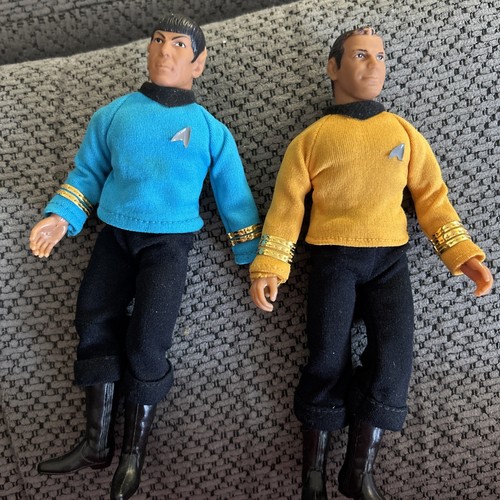 Rare 1974, Mega Corp, Star Trek, Captain Kirk And Spock Movable Figures - Picture 1 of 4