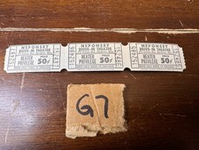 Neponset Drive-In Theatre Tickets Strip of 3 Dorchester Mass Heater Privilege