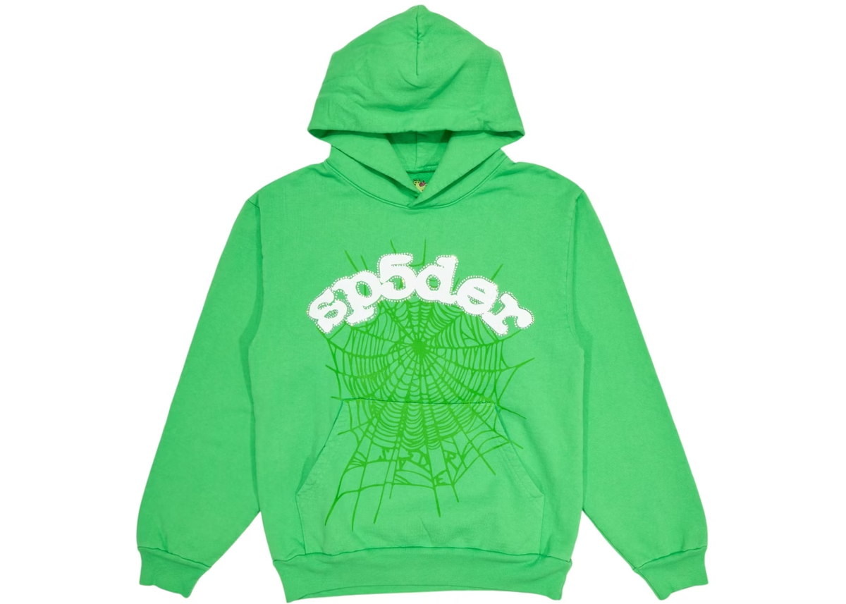sp5der パーカー　XSサイズ　スライムグリーン　ラインストーン　正規品 Rare* Slime Green Spider Hoodie, Size Medium, Brand New Sp5der | eBay