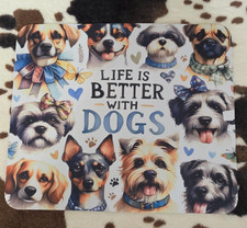 Dogs Custom Printed Mouse Pad Non-Slip Computer Office Desk Mat Great Gift