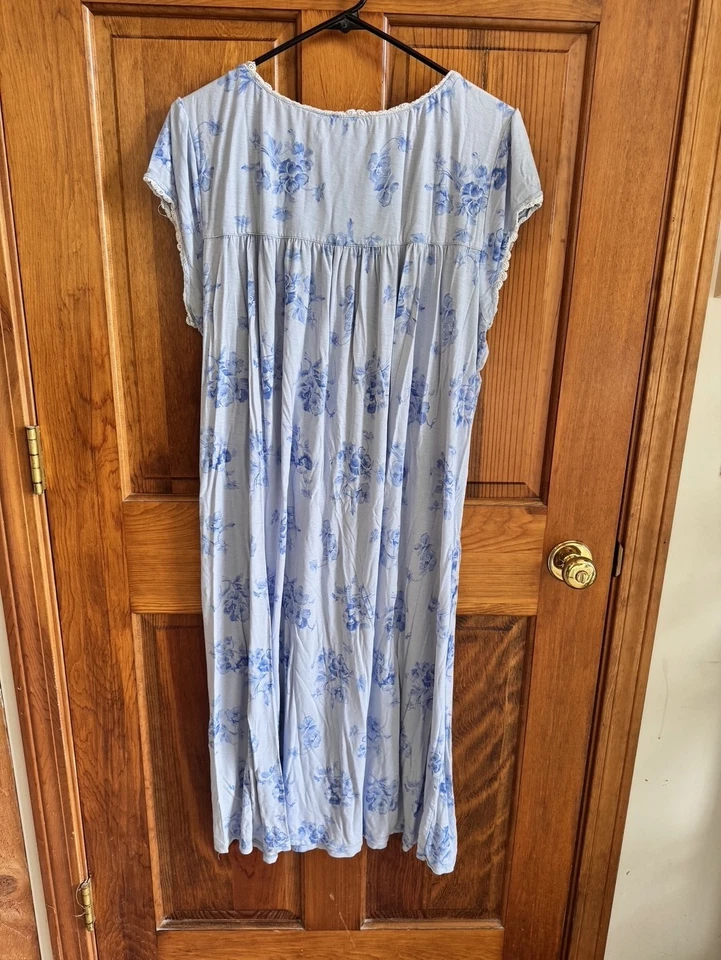 Eileen West Miss Elaine Conjunto de 2 vestidos de noche ropa de salón cottage chic suave floral Foto 3 de 4