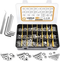 Senkkopfschrauben Set A2-70 Edelstahl M3-M6 Mit Muttern Unterlegscheiben 1120PCS
