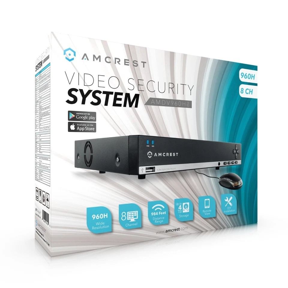 Amcrest 960H 8CH Video Security DVR Digital Recorder - AMDV960H8 (/RT6-23873-...