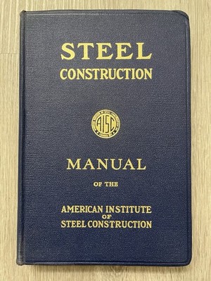 Steel Construction Manual American Institute Architects Engineers 1951 5th Ed VG