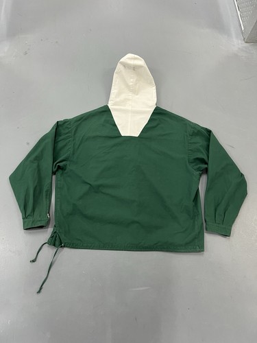 VTG J Crew Anorak Pullover Jacket 1/4 Zip Men’s XL Green Beige 100% Cotton Rare - Picture 6 of 9