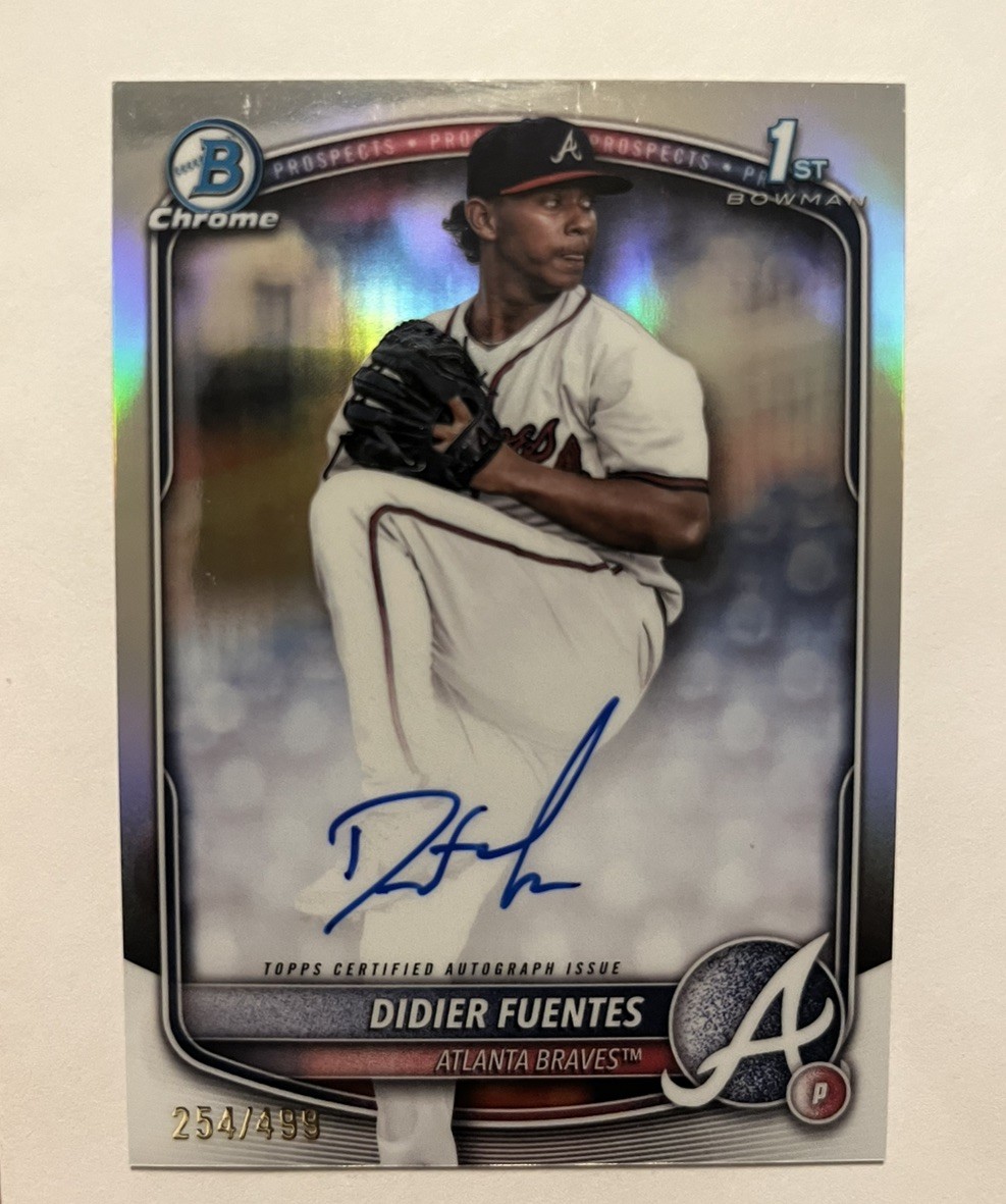 2025 Bowman Didier Fuentes 1st Chrome Refractor Auto 🎆 /499 (PWE)