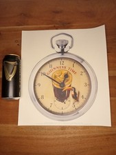 GUINNESS vintage Advertising poster Advert Gilroys Rare Pocket Watch Toucan