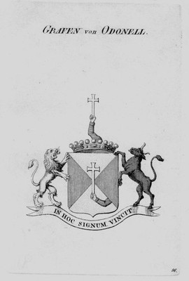 1820 - Odonell Wappen Adel coat of arms heraldry Heraldik crest Kupferstich