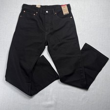 NWT Levi's 517 Bootcut Jeans Black Denim Cotton 5-Pocket Mid-Rise Size 36x34