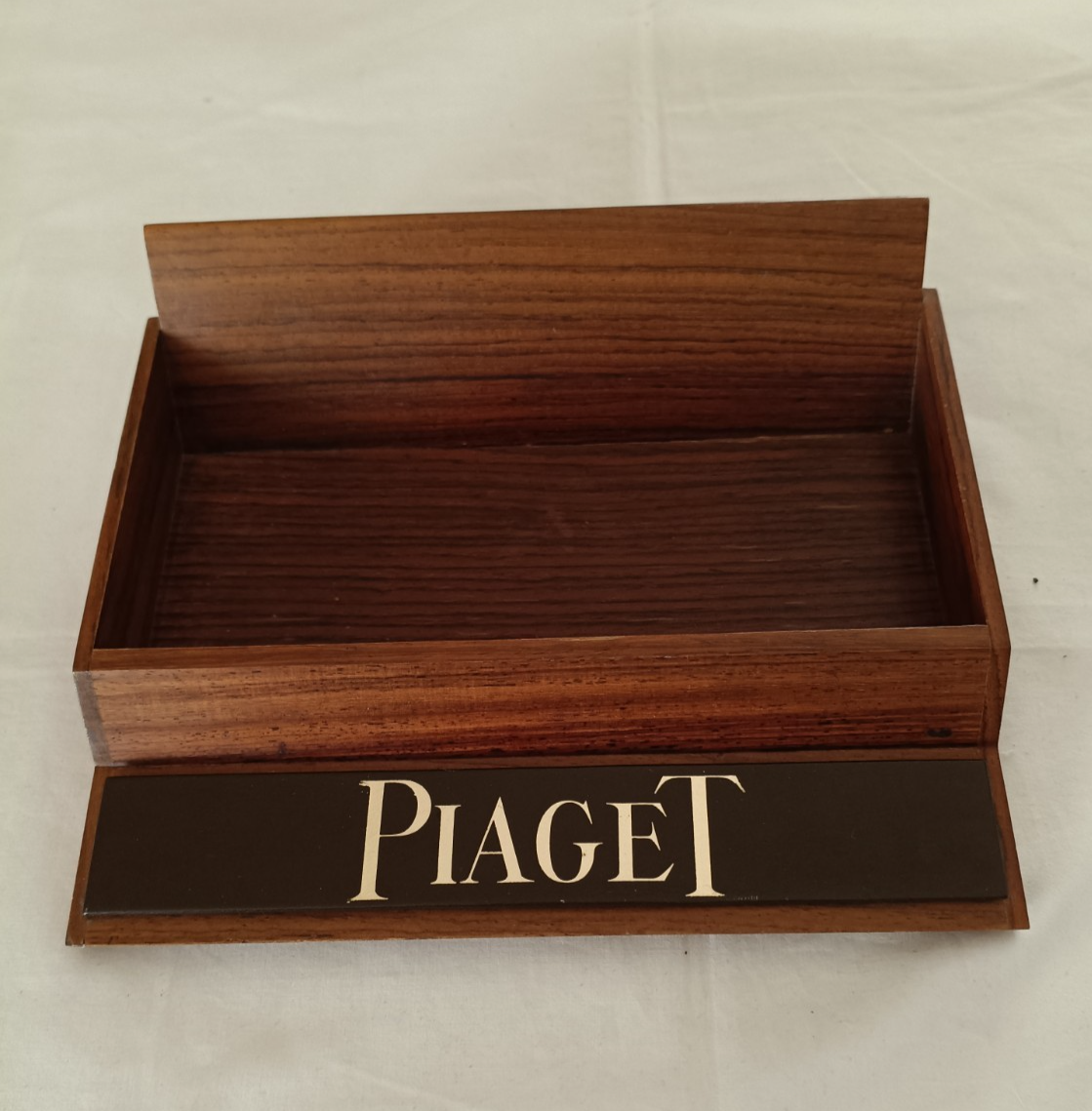 PIAGET  Watches super rare vintage wood & leather presentation display case