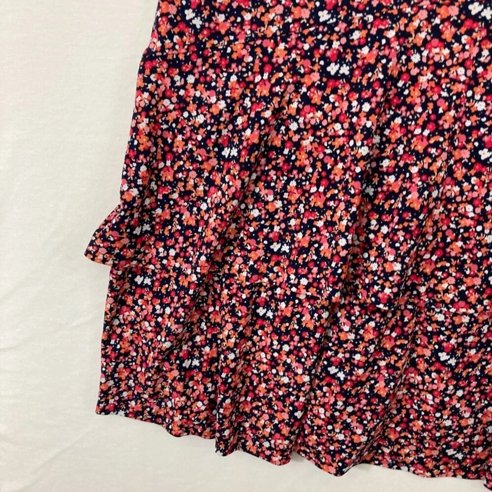 Abito MICHAEL Michael Kors taglia 3X balza fiori selvatici senza maniche elasticizzato a strati