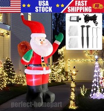 6FT Christmas Inflatable Santa Claus Blow up Light up with LED Lights Xmas Decor
