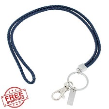 boshiho PU Leather Lanyard Necklace with Clip for Keys ID Badge