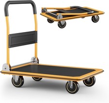 Foldable Push Cart Dolly 660 lbs. Capacity Heavy Duty Moving Platform Hand Truck