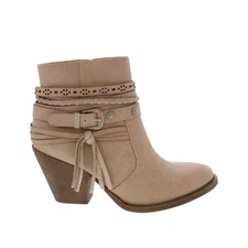 Jellypop Adia Fashion Booties Women Size 6 Natural Bone Beige Boho Fall Buckle
