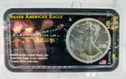 1989 AMERICAN SILVER EAGLE .999 1OZ. PURE CERTIFIED BY LITTLETON SEALED BU TONER
