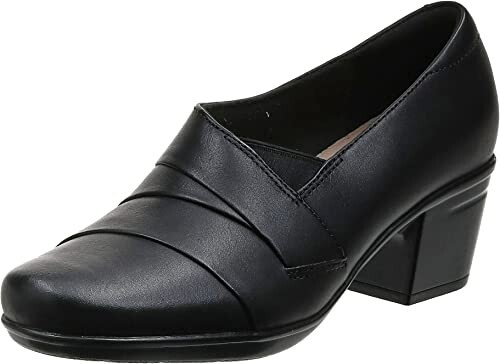 Clarks Emslie Warbler Heels Womens 9.5 M Black Leather