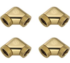 Bitspower G1/4" Female to Female Extender Fitting, 90 Degree Dual Rotary, 8 Pack