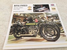 Motorcycle Card Royal Enfield 700 3 Cylinders 2 Strokes 1918 Collection Atlas UK