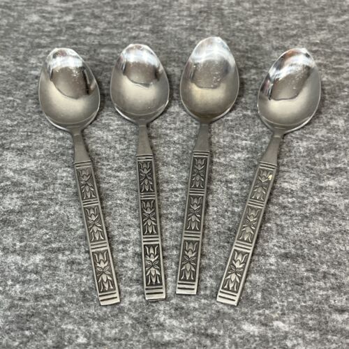 4 LIFETIME Cutlery LCU11 Stainless Solid Handle Tea Spoons Discontinued