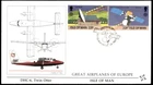 ISLE OF MAN DHC-6 GREAT AIRPLANES OF EUROPE 1988 FLEETWOOD CACHET FDC UNADD