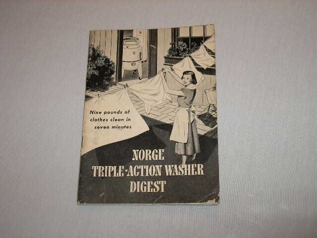 1949 NORGE Triple Action Washer Digest