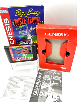 Jeu Sega Genesis Bugs Bunny Double Trouble, Complet En Boîte, Testé, état Correct