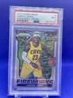2014 PANINI PRIZM FIREWORKS SILVER REFRACTOR LEBRON JAMES PSA 9 MINT CLEVELAND