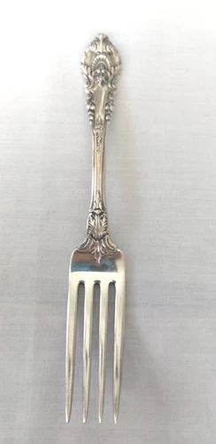 VTG Wallace SIR CHRISTOPHER STERLING SILVER DINNER FORK 7 1/2" NO MONOGRAM 38.4