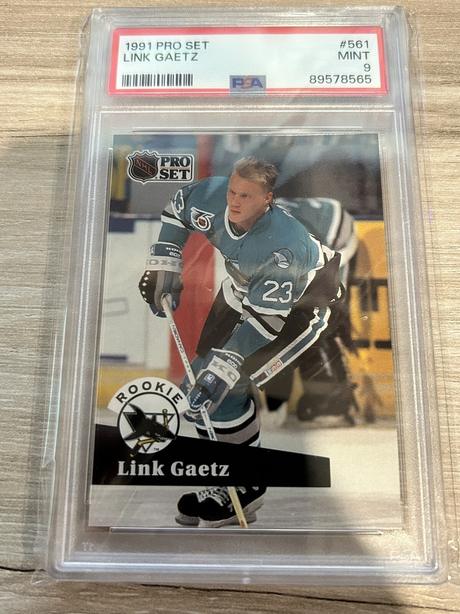 1991 Pro Set Link Gaetz #561 San Jose Sharks Hockey Card PSA 9