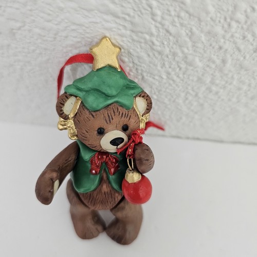 Hallmark Ornaments Porcelain Jointed Bears 1999-2005 Gift Bearers Series Lot #4 - Picture 5 of 13