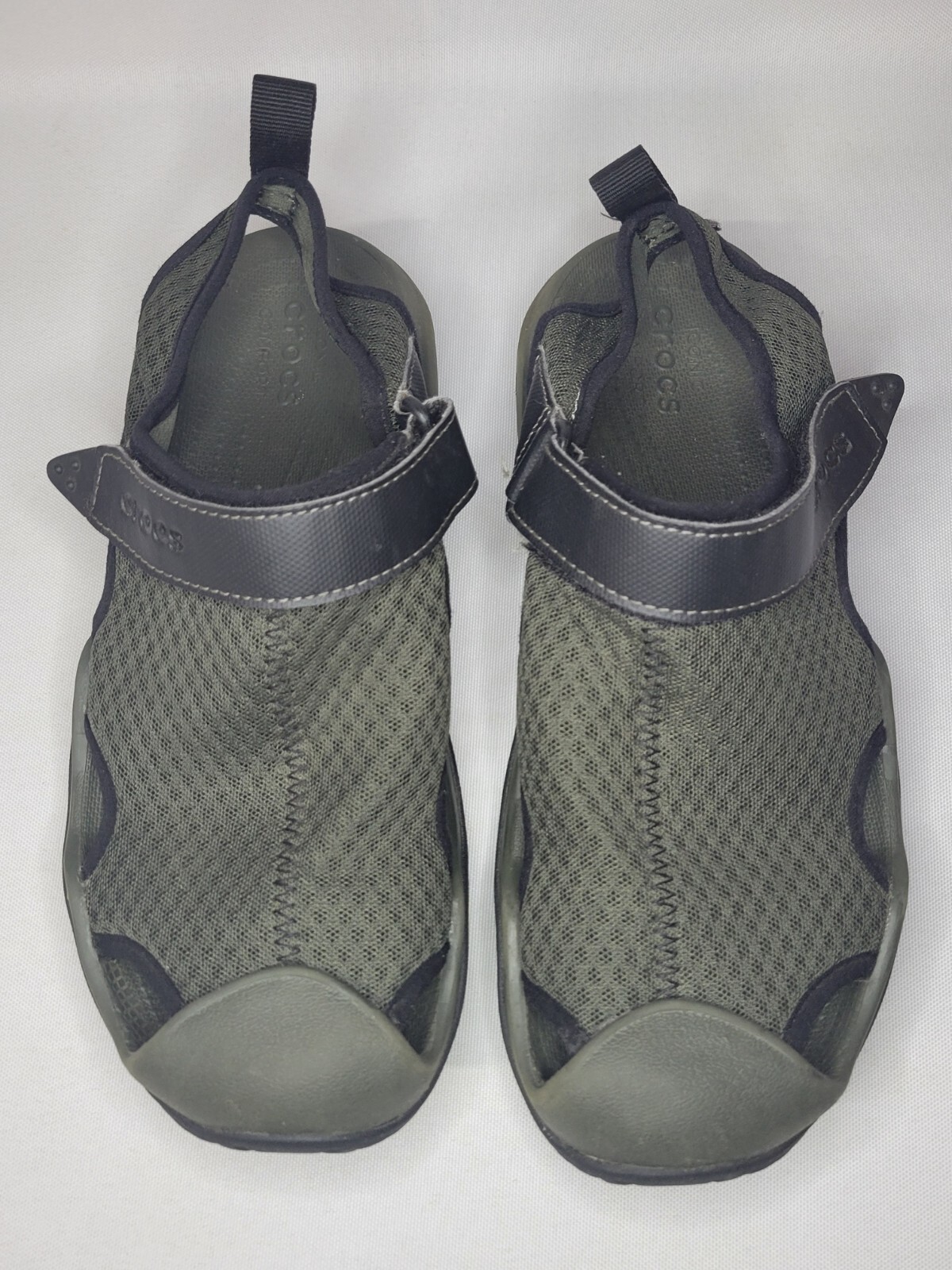 Crocs Men's Swiftwater Mesh Closed Toe Deck Sandal Si… Gem