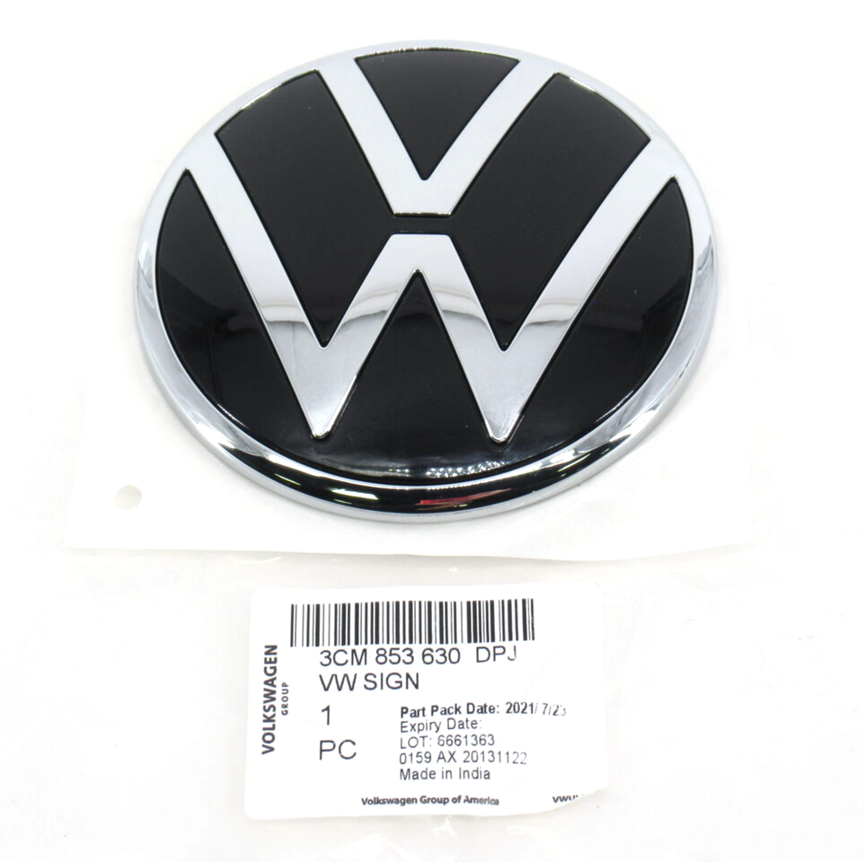 Genuine OEM Volkswagen 3CM-853-630-DPJ Rear Hatch Emblem 2020-2022