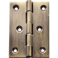 Antique Brass Fixed Pin Hinges 3 L X 2 W on sale Antique Brass Fixed Pin Hinges 3 L X 2 W on sale