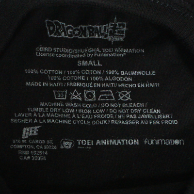 Dragon Ball Super Shirt Size Small Bird Studio Goku Vegeta Piccolo