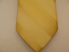 Jones New York ~ 100% Silk Men’s Tie ~ Two Toned Gold Striped~ VGC ~