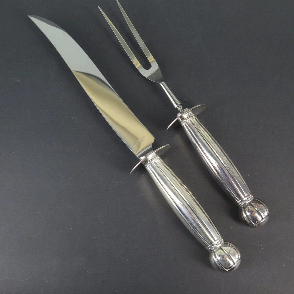 Juego de tallado asado vintage Roger Bros, EE. UU. plateado 'Hold-Edge' Foto 2 de 4